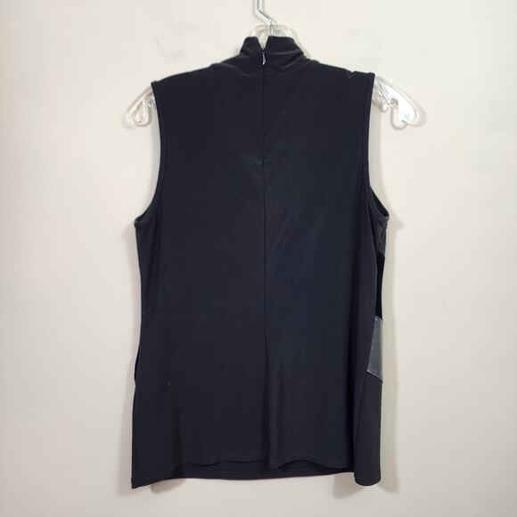 Joseph Ribkoff soft mock neck mixed material sleeveless blouse blouse woman's 6 - Picture 4 of 11